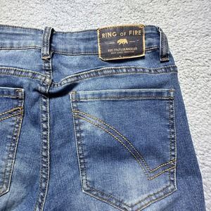 Ring Of Fire Men’s Denim Skinny Jeans‎ Straight Leg Size 31x30 Medium Stone Wash